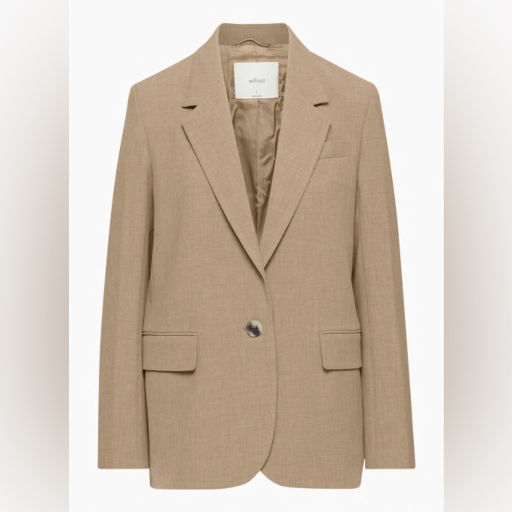 Aritzia Wilfred Generation Blazer Heather Tan XS